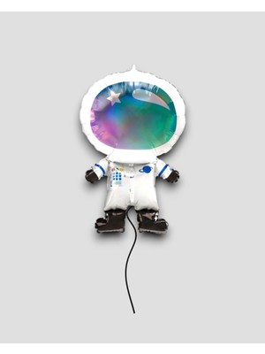 Evabrite Astronot Folyo Balon Uzay Temalı Doğum Günü Balonu - Doğum Günü Parti Süsü