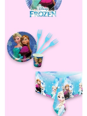 Evabrite Karlar Ülkesi Elsa 32 Kişilik Doğum Günü Parti Seti - Karlar Ülkesi Elsa Konseptli
