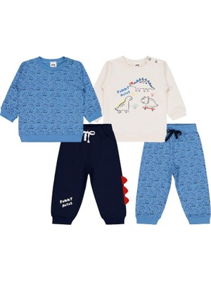 Civil Baby Dinazor Baskılı 2'li Set 6-18 Ay Takım