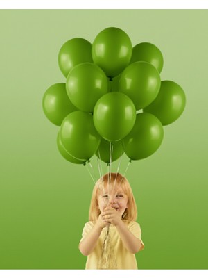 Evabrite 12INC Büyük Boy Yeşil Renk Balon Yüksek Kalite 10 Adet - Doğum Günü Parti Süsü