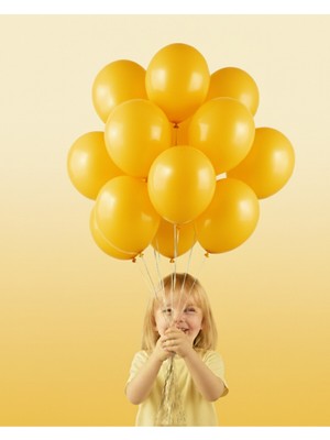 Evabrite 12INC Büyük Boy Sarı Renk Balon Yüksek Kalite 20 Adet - Doğum Günü Parti Süsü
