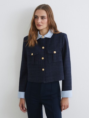 Lc Waikiki Yeni Sezon Gömlek Yaka Kadın Tüvit Ceket