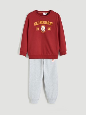 Lc Waikiki Yeni Sezon Bisiklet Yaka Galatasaray Baskılı Erkek Çocuk Pijama Takımı
