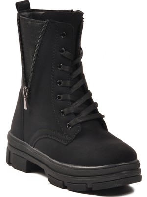 Ayk's Siyah Içi Polarlı Çocuk Bot G-1001 F ( Fermuarlıi )