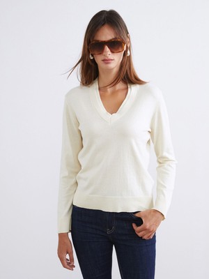 Lc Waikiki Yeni Sezon V Yaka Kadın Triko Kazak