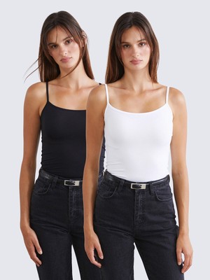 Lc Waikiki Yeni Sezon Kare Yaka Askılı Kadın Atlet 2'li