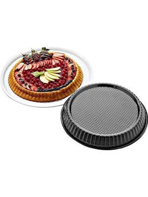 Mena Rise cm Yapışmaz Turta ve Tart Kalıbı - Yuvarlak, Kabartmalı Tabanlı Profesyonel Tart Tavası, Çıkarma, Tatlı & Kiş Için Ideal