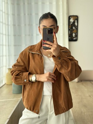 Dsa Fleur Kahverengi Bomber Ceket