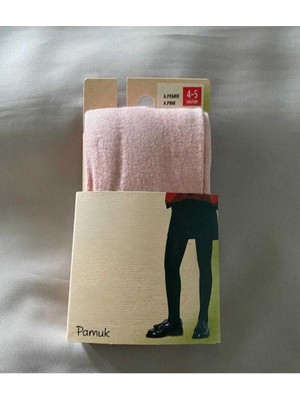 Düven Kız Çocuk Açık Pembe Pamuk Cotton Kalın Külotlu Çorap