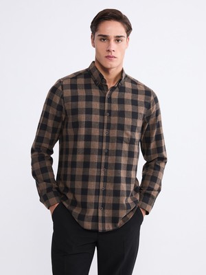 Lc Waikiki Yeni Sezon Regular Fit Uzun Kollu Ekose Gabardin Erkek Gömlek