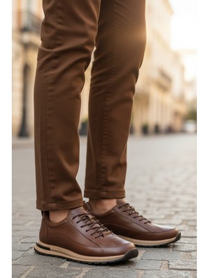 Walkway Taba Hakiki Deri Erkek Sneaker 2636 M