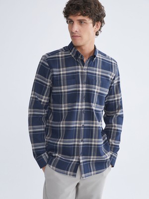 Lc Waikiki Yeni Sezon Regular Fit Uzun Kollu Ekose Gabardin Erkek Gömlek