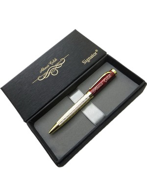 Signator® ST226 Bordo Altın Desenli Tükenmez Kalem | Isme Özel Kalem