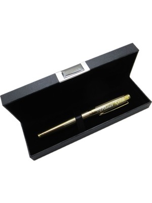 Signator® M558 Parlak Gold Desenli Roller Kalem | Isme Özel Kalem | Hediyelik Kalem