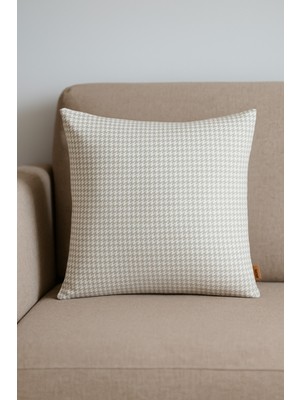 Buem Shop Timeless Pattern Kaz Ayağı Desenli Kırlent Kılıfı – 50X50 cm