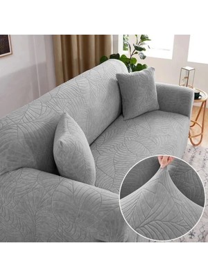 riselerhome Jakarlı 3 Kişilik Kanepe Örtüsü Lastikli Koltuk Örtüsü Çekyat Örtüsü Koltuk Kılıfı