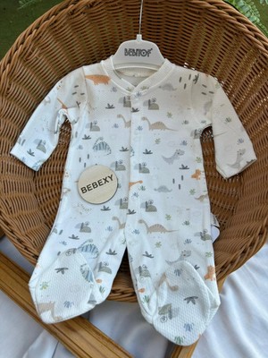 bebexy Dinozor Baskılı Bebek Tulumu