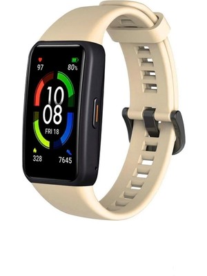 Furenfa Huawei Band 6 ve Honor Band 6 Uyumlu (Takma Aparatlı) Silikon Kordon Kayış