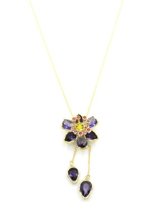 Venüs Shopping Swr Çiçek Kolye - Mor