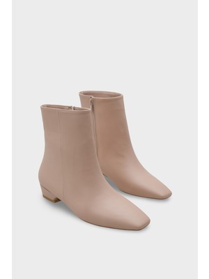 Capone Outfitters Evie Kısa Topuklu Yandan Fermuarlı Küt Burun Kadın Bot