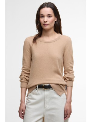 Barbour Pendle Crew Triko Kazak BE12 Pale Camel/hessian