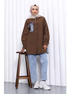 İmaj Butik Kahverengi Kot Garnili Takım