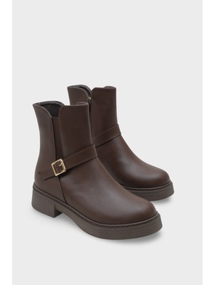 Capone Outfitters Daria Yandan Fermuarlı Tokalı Lastikli Kadın Bot