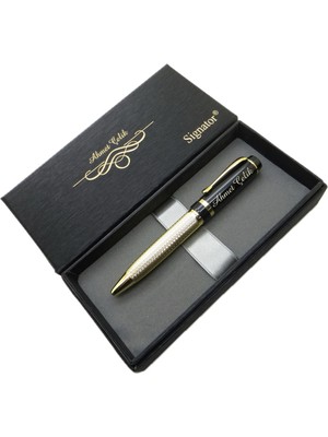 Signator® ST228 Siyah Altın Desenli Tükenmez Kalem | Isme Özel Kalem