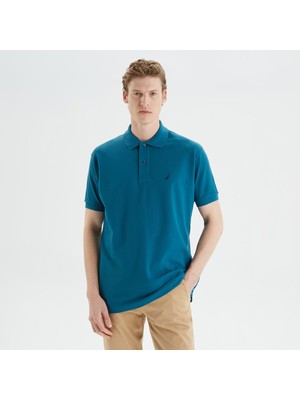 Nautica Erkek Mavi Classic Fit Kısa Kollu Polo Yaka T-Shirt K35000T.4LC