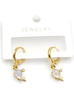 Venüs Shopping Balina Küpe - Altın