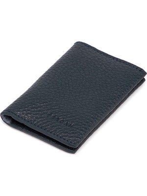 Tergan  Lacivert Hakiki Deri Unisex Kredi Kartlık - S1KK00000266-A38