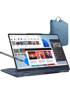 Lenovo Ideapad 5 14IRH9 Intel Core I5 13420H 8gb 512GB SSD 14" Wuxga (Dokunmatik Ekran) Windows 11 Home Taşınabilir Bilgisayar + Lenovo Mavi Sırt Çanta/kalem
