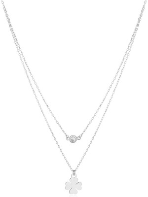 Emiliano Jewellery Silver 925 Ayar Gümüş Yonca Kolye