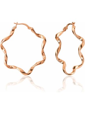 Emiliano Jewellery Silver 925 Ayar Zirkon Taşlısız  Küpe