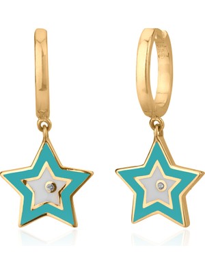 Emiliano Jewellery 925 Sterlıng Silver Enamel Heart Earrıng Zirkonıa