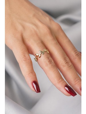 Fiyonk Kuyumculuk 14 Ayar Altın Zeytin Dalı Yüzük