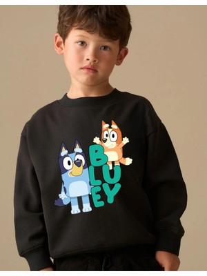 Little Aden Bluey Pamuklu Sweatshirt