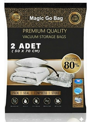 2 Adet Premium Vakumlu Yorgan,yastık,giyim,battaniye Hurcu