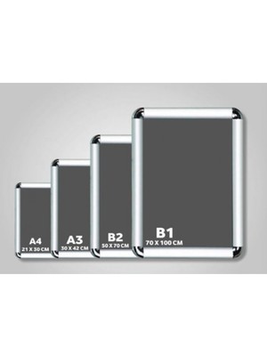 OfisDS 5 Adet A4 Eko Seri Çerçeve Rondo Köşe Aç Kapa Açılır Kapa