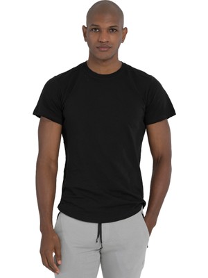 Sportive Iga Erkek Siyah Günlük Stil T-Shirt 25YE031-SYH