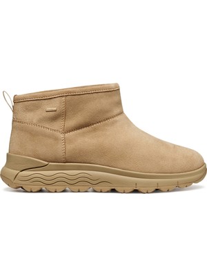 Geox Kadın Bej D Spherıca 4x4 B Abx B - Suede Süet Deri Teddy Bot D5626B00022C5010