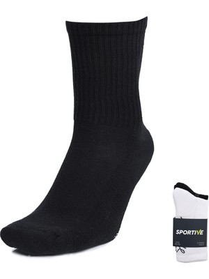 Sportive Spt Unisex Siyah 2'li Tenis Çorabı 25YUC005-SHBY