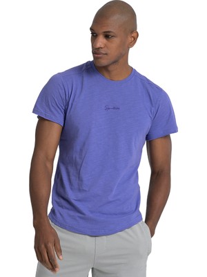 Sportive Iga Erkek Mor Günlük Stil T-Shirt 25YE031-MOR
