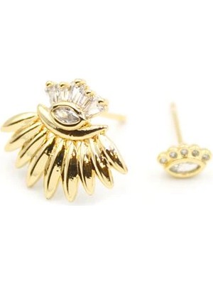 Venüs Shopping Taşlı Küpe - Altın