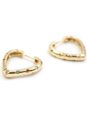 Venüs Shopping Kalp Küpe - Altın