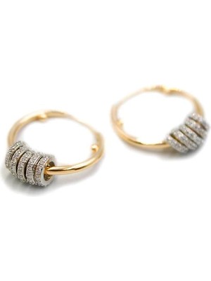 Venüs Shopping Halkalı Küpe - Büyük 2cm - Altın