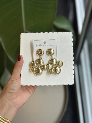 Venüs Shopping Metal Küpe - Altın