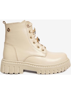 Greyder Çocuk Bej Hakiki Deri Military Bot 5K5ZB59626