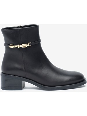 Greyder Kadın Siyah Hakiki Deri Topuklu Bot 5K2DB35191