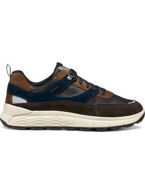 Geox Erkek Kahverengi U Spherıca 4x4 B Abx C - Suede Bağcıklı Kalın Tabanlı Kumaş Sneaker U56FDC022CQC0946